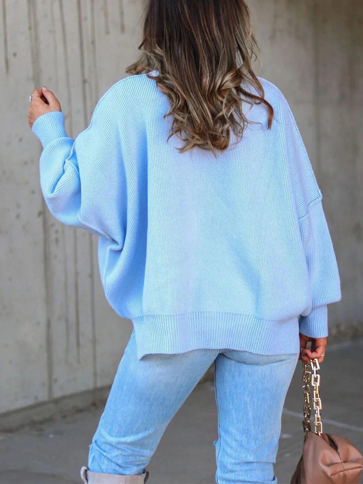 Dames Oversized Trui Met Lange Mouwen En Comfortabel Design
