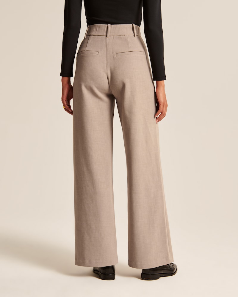 Dames Modieuze Wijde Broek Met Hoge Taille En Elegante Plooien