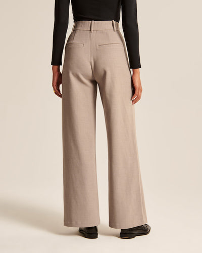 Dames Modieuze Wijde Broek Met Hoge Taille En Elegante Plooien