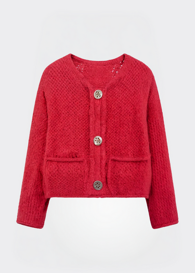 Dames Gebreide Vest Met Knopen En Zachte Textuur