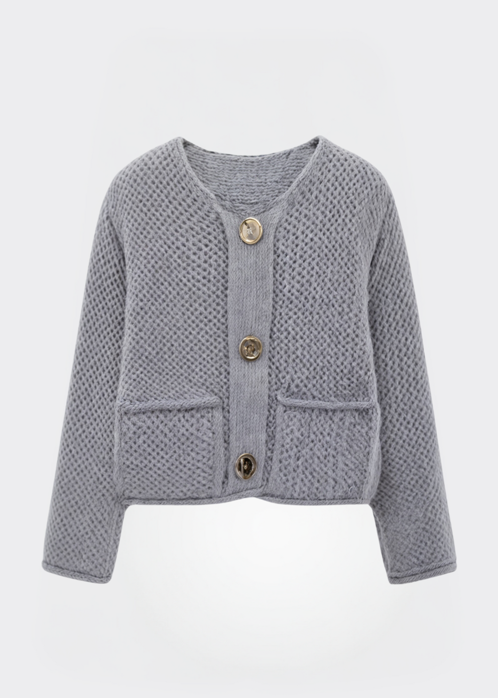 Dames Gebreide Vest Met Knopen En Zachte Textuur