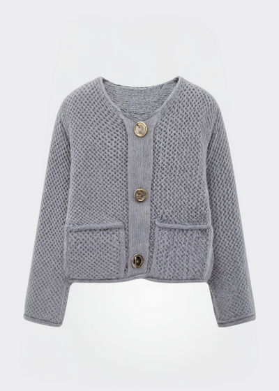 Dames Gebreide Vest Met Knopen En Zachte Textuur
