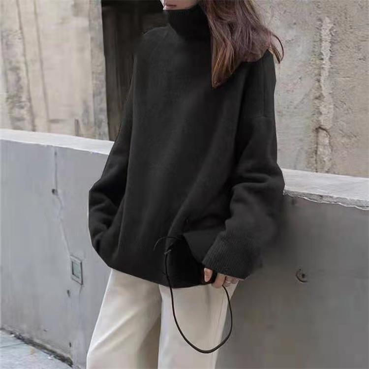 Dames Kasjmier Sweater Met Col En Lange Mouwen