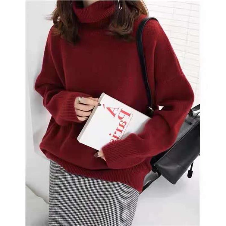 Dames Kasjmier Sweater Met Col En Lange Mouwen