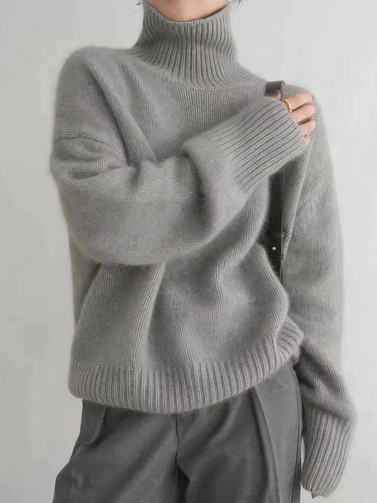 Dames Cashmere Coltrui Met Lange Mouwen