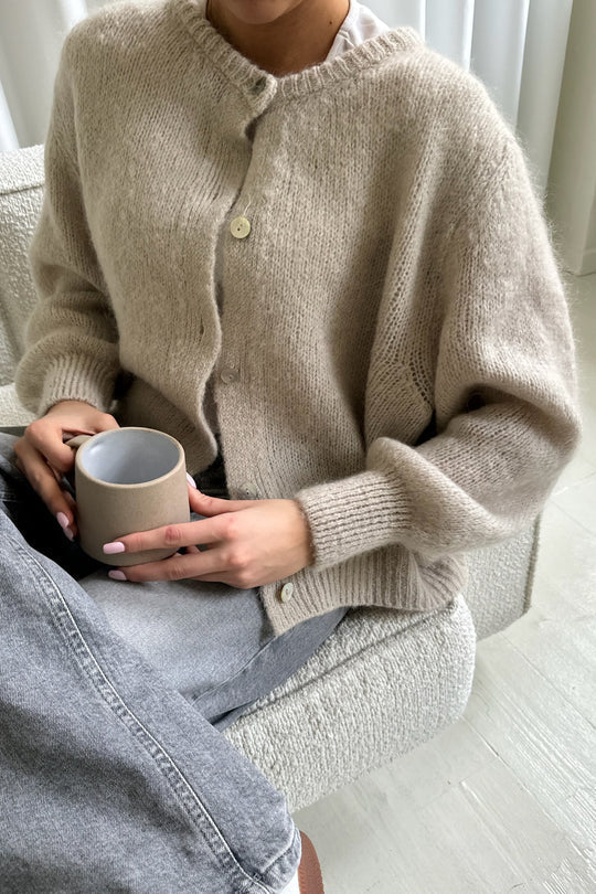 Dames Klassieke Gebreide Cardigan Met Knopen En Lange Mouwen