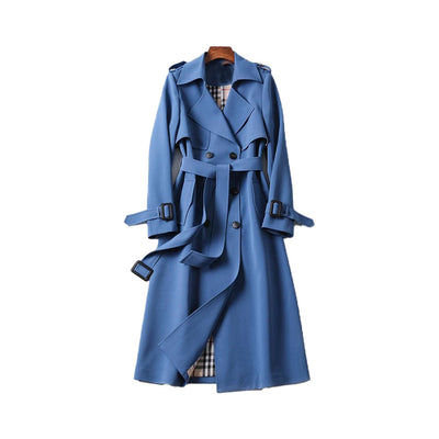 Dames Beige Trenchcoat Met Ceintuur En Dubbele Knopen