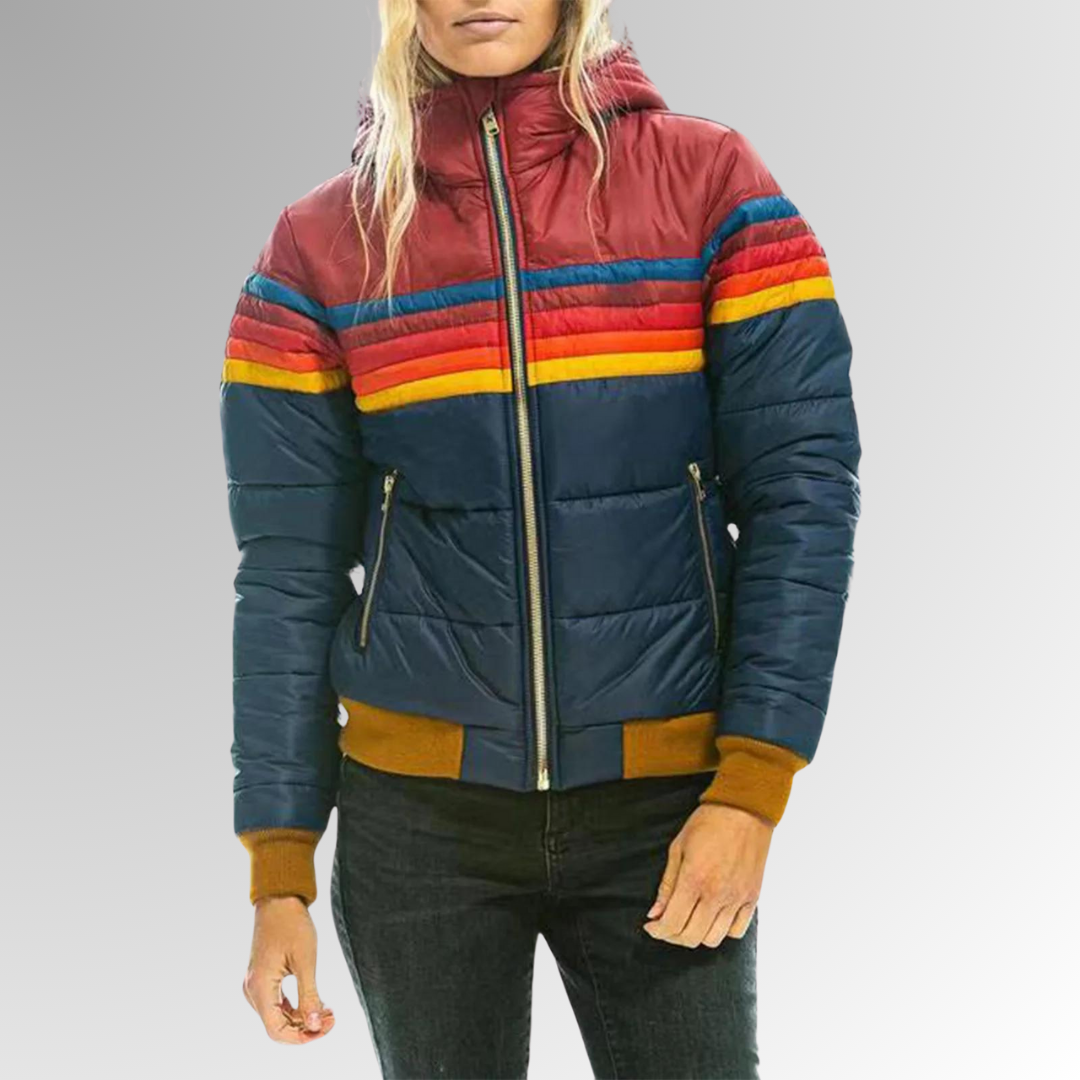 Dames Retro Regenjas Met Capuchon
