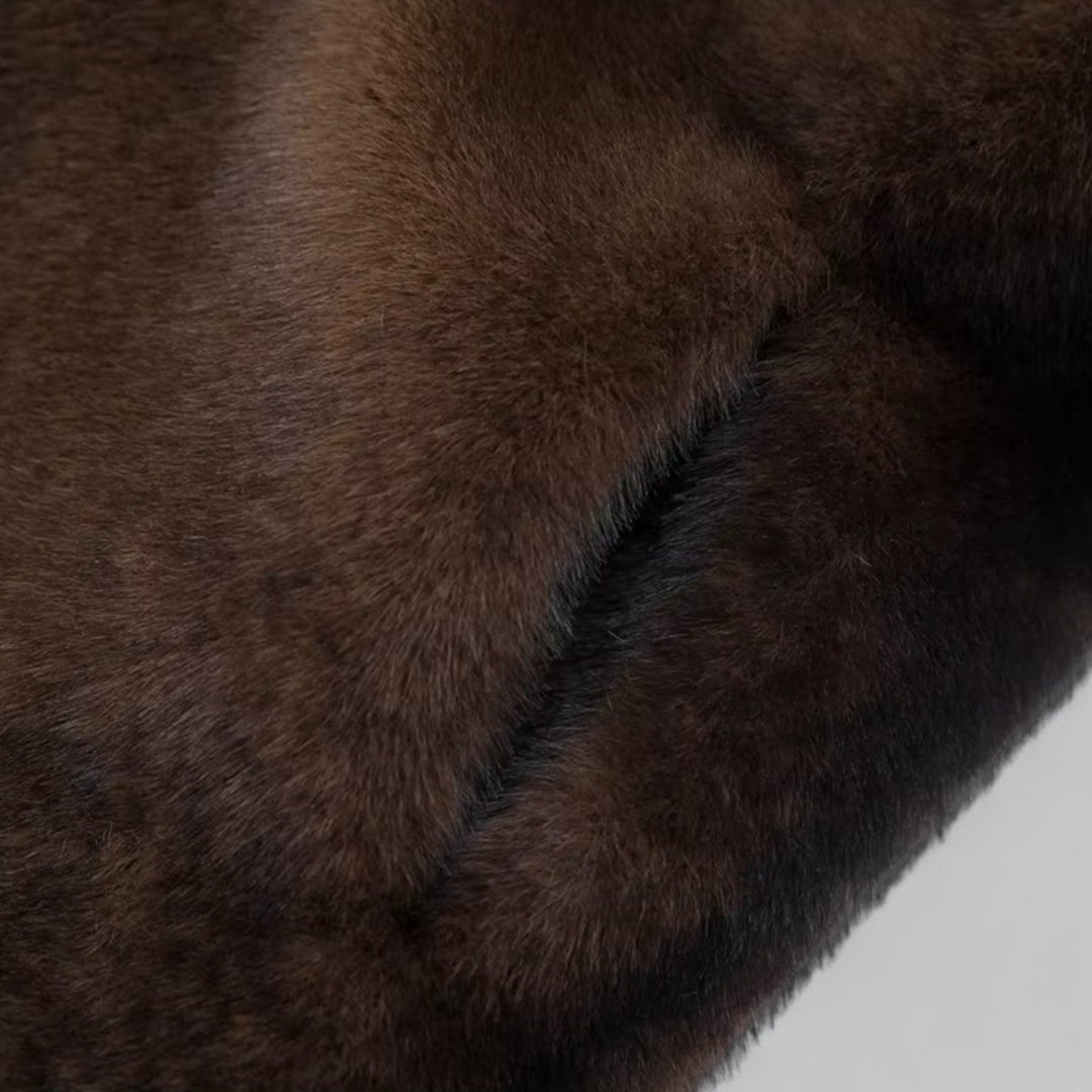 Dames Lange Winterjas In Faux Fur