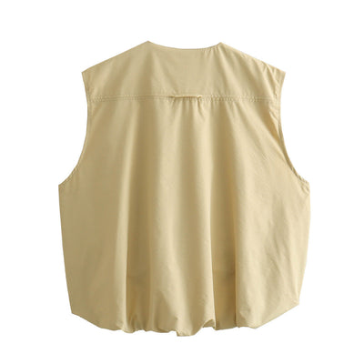 Dames Lichtgewicht Mouwloze Bodywarmer Met Rits En Zakken