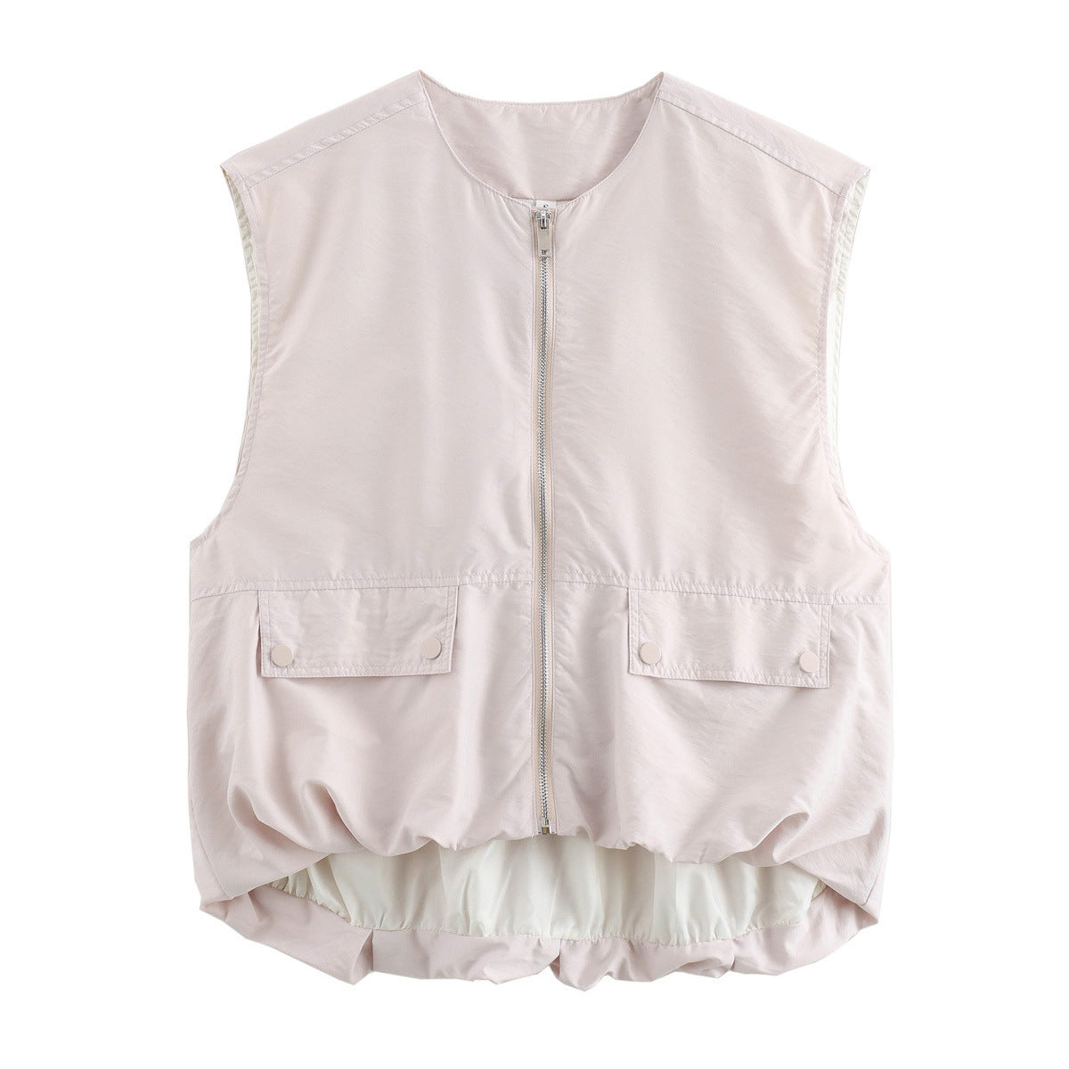 Dames Lichtgewicht Mouwloze Bodywarmer Met Rits En Zakken