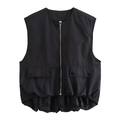 Dames Lichtgewicht Mouwloze Bodywarmer Met Rits En Zakken