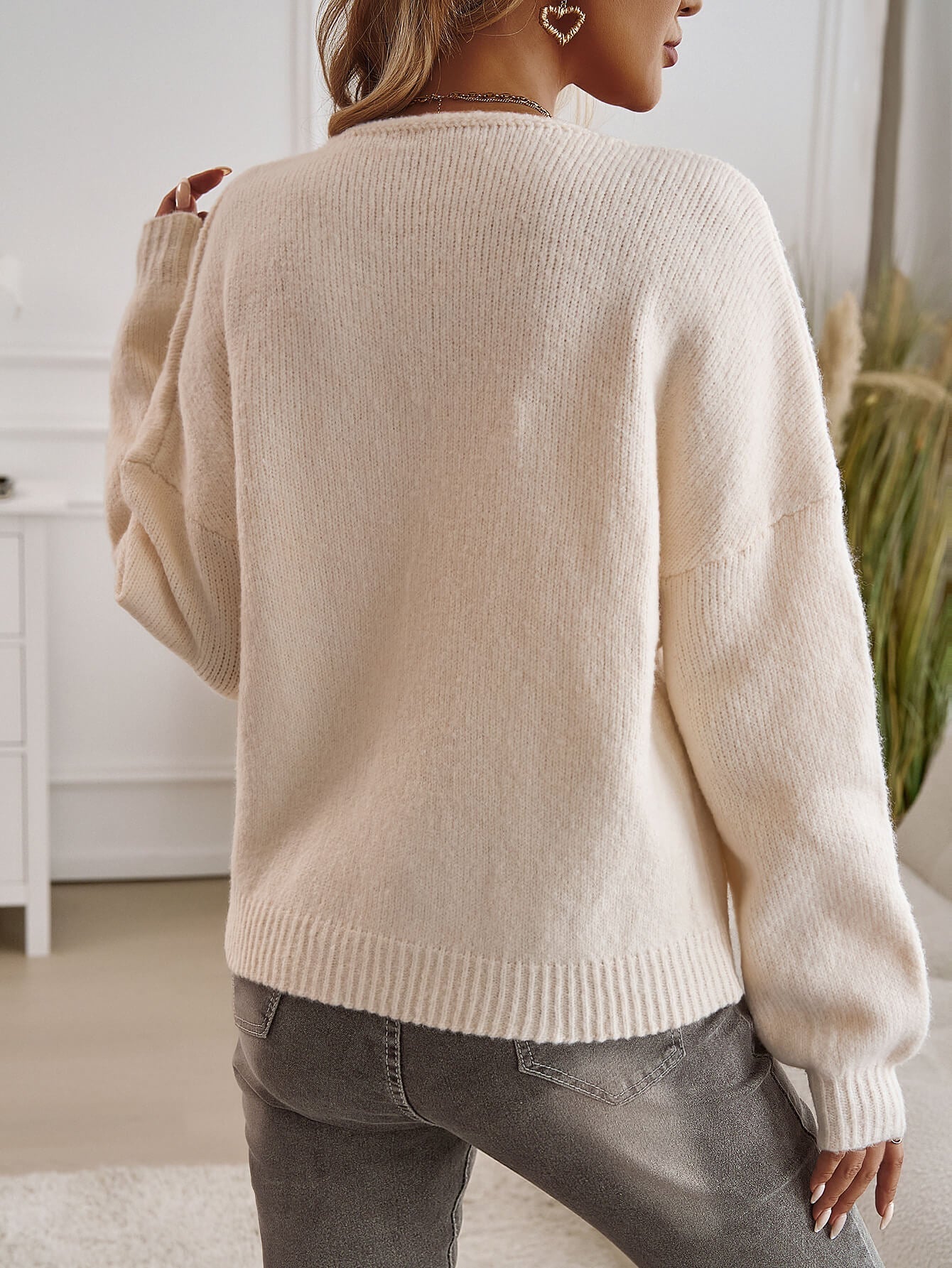 Dames Cardigan Met Striksluiting En Lange Mouwen
