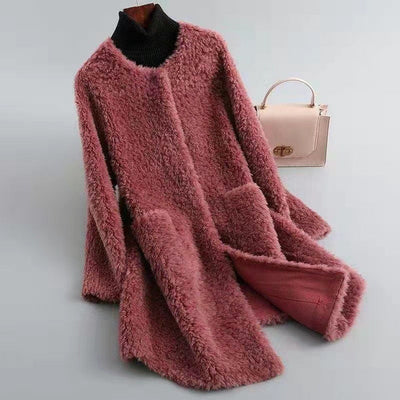 Dames Shearling Winterjas met Zakken
