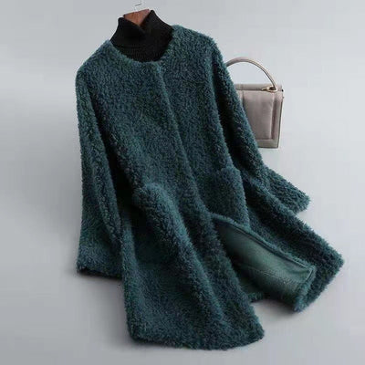 Dames Shearling Winterjas met Zakken