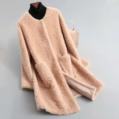 Dames Shearling Winterjas met Zakken