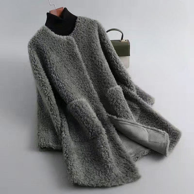 Dames Shearling Winterjas met Zakken