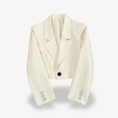 Dames Cropped Blazer Met Elegante Pasvorm