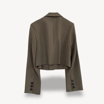 Dames Cropped Blazer Met Elegante Pasvorm