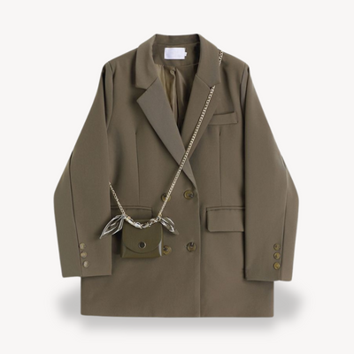 Dames Oversized Blazer Met Zakdetails