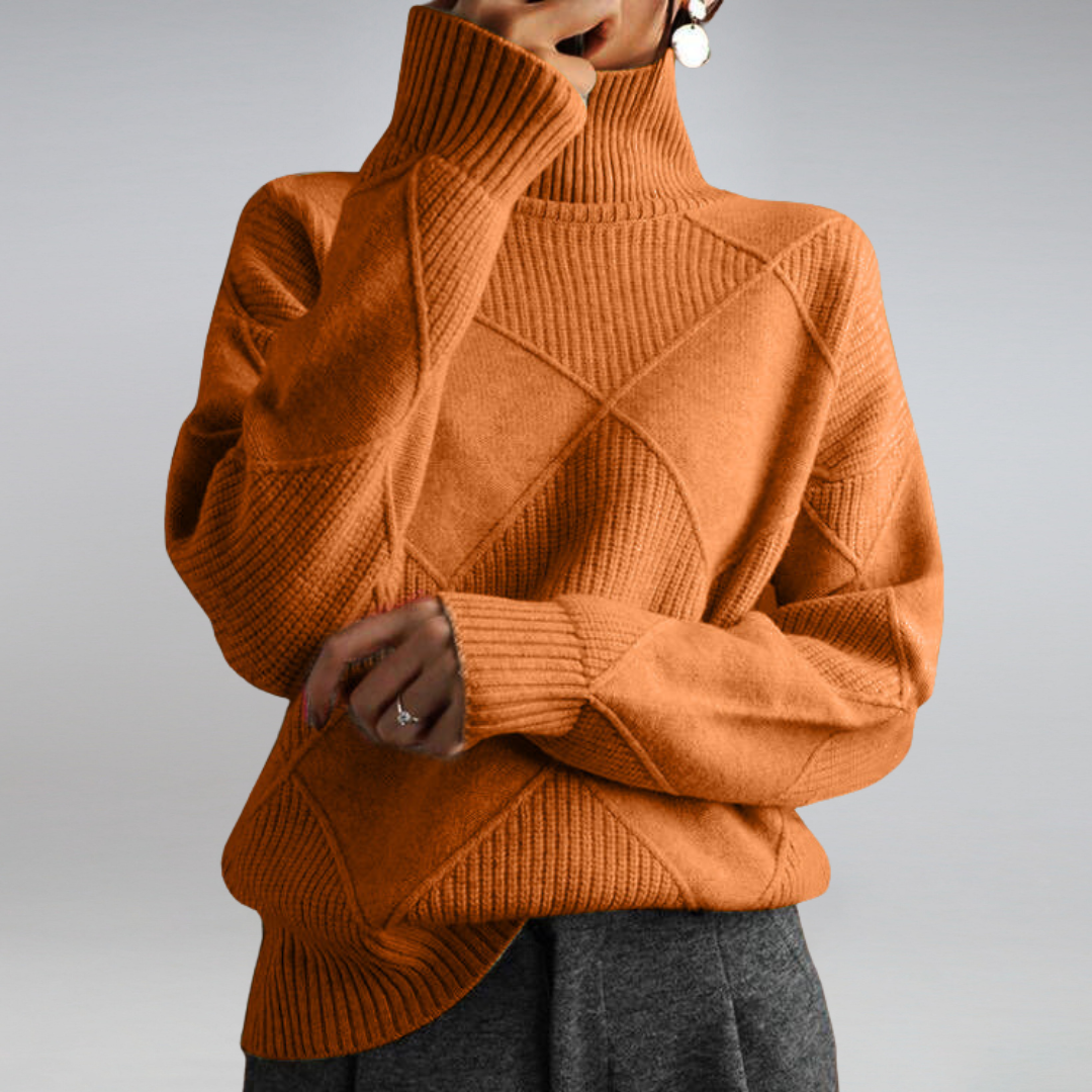 Dames Luxe Cashmere Coltrui Met Lange Mouwen