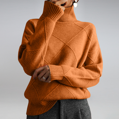Dames Luxe Cashmere Coltrui Met Lange Mouwen