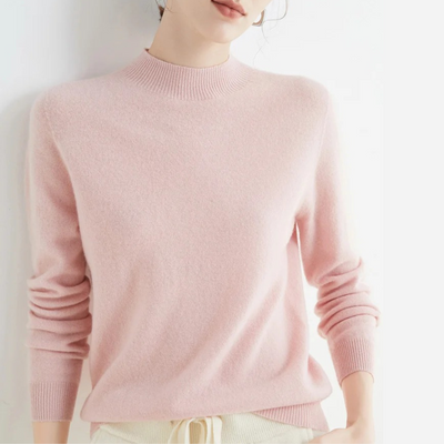 Dames Luxe Gebreide Cashmere Trui Met Lange Mouwen