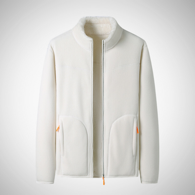 Dames Comfortabel Fleece Jasje Met Rits En Lange Mouwen