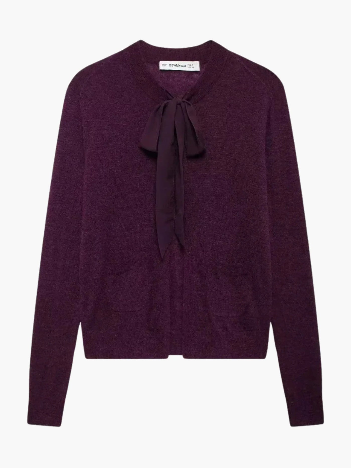 Dames Zachte Gebreide Cardigan Met Strikband En Handige Zakken
