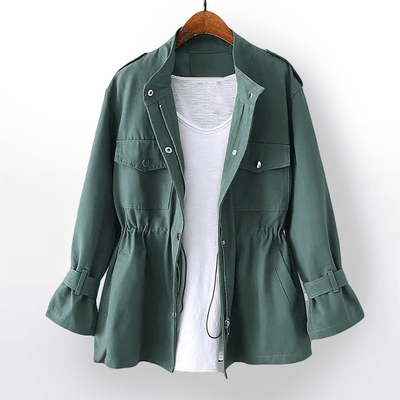 Dames Windbreaker Jas Met Zakken En Lange Mouwen