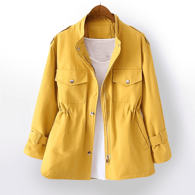 Dames Windbreaker Jas Met Zakken En Lange Mouwen