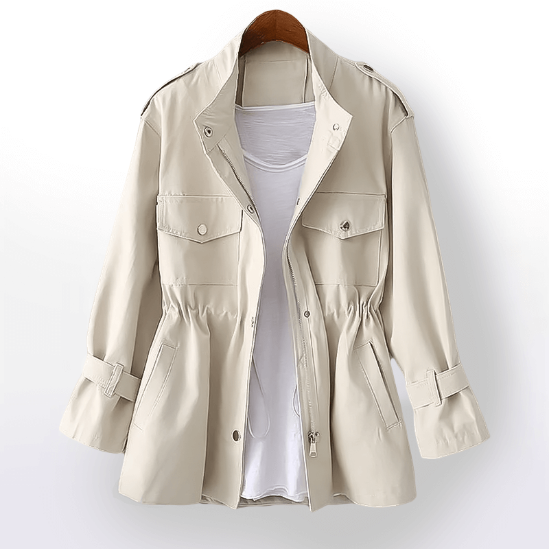 Dames Windbreaker Jas Met Zakken En Lange Mouwen