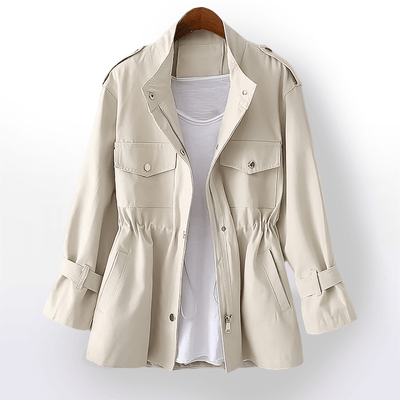 Dames Windbreaker Jas Met Zakken En Lange Mouwen