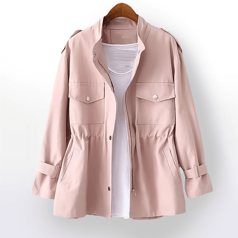 Dames Windbreaker Jas Met Zakken En Lange Mouwen