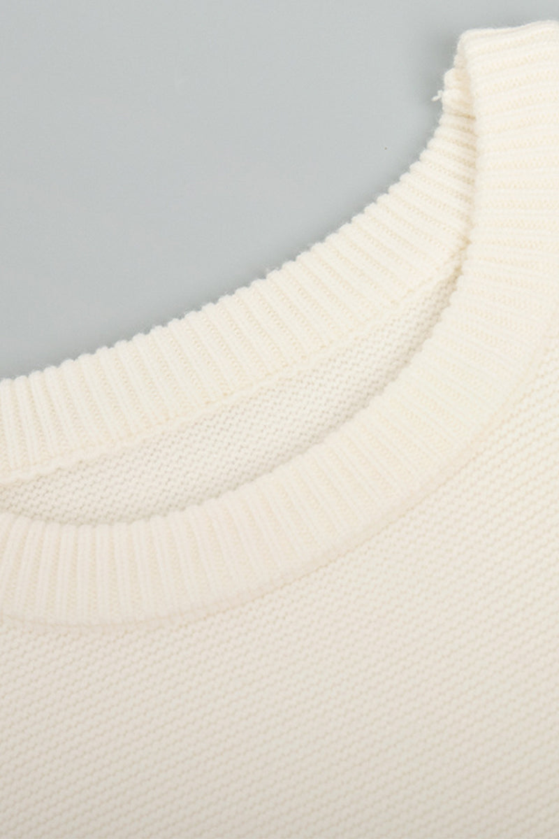 Dames Kasjmier Sweater Met Ronde Hals En Effen Ontwerp
