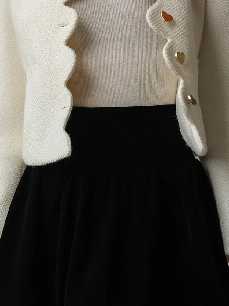 Dames Elegante Vest Met Hoge Kraag En Unieke Knopen