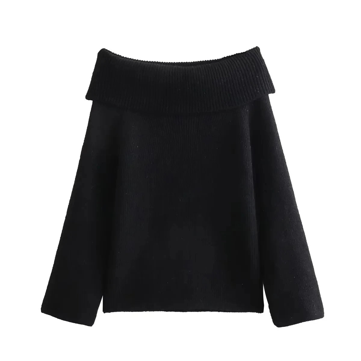 Dames Off Shoulder Gebreide Trui Met Lange Mouwen