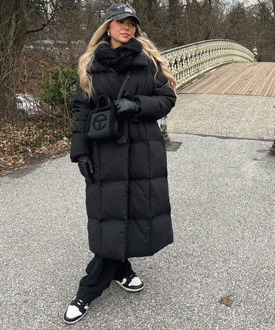 Dames Oversized Lange Gewatteerde Winterparka