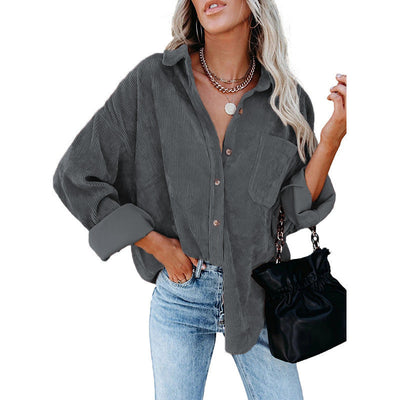 Dames Oversized Blouse Met Lange Mouwen