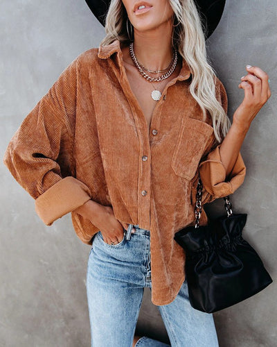 Dames Oversized Blouse Met Lange Mouwen