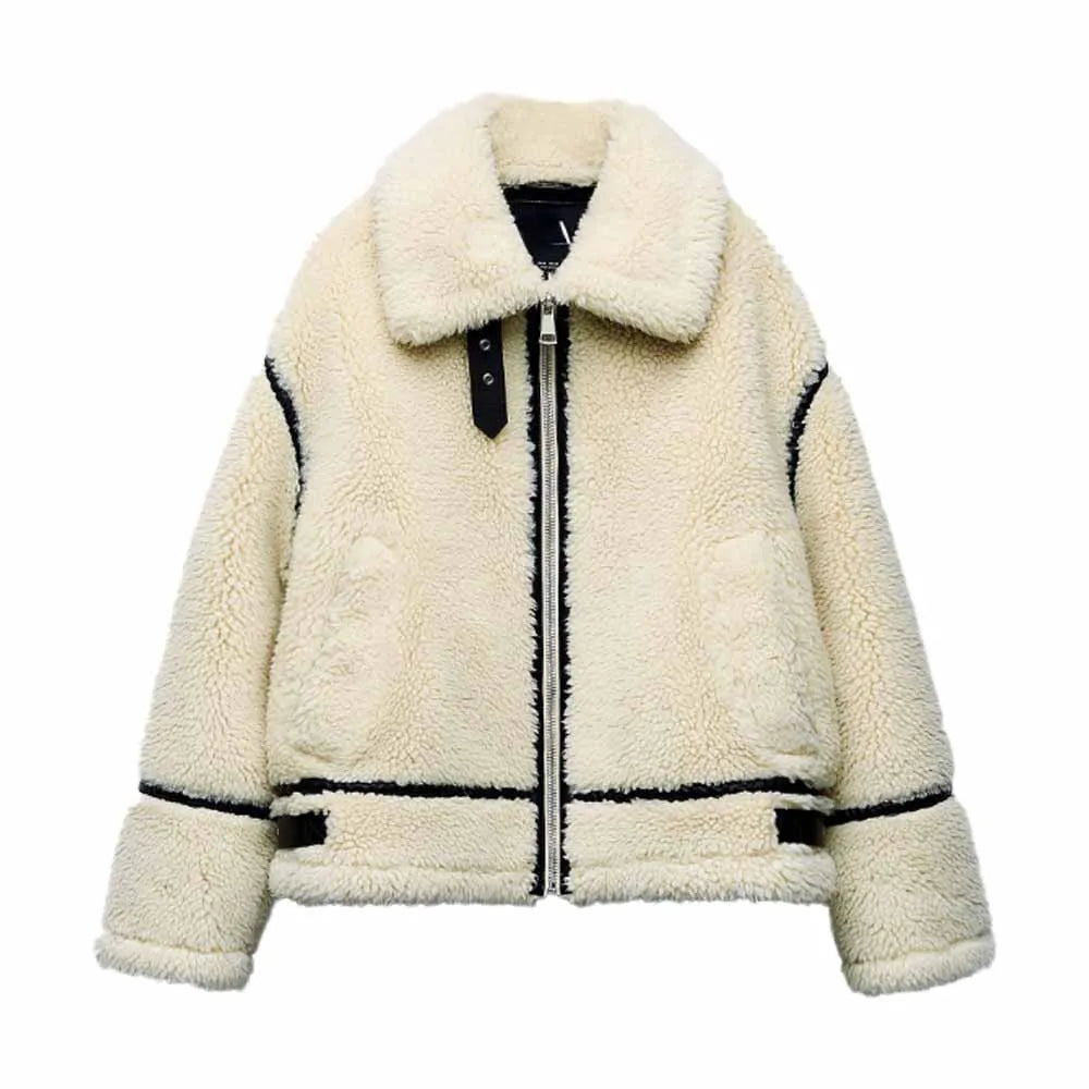 Dames Oversized Teddy Winterjas Met Kraag