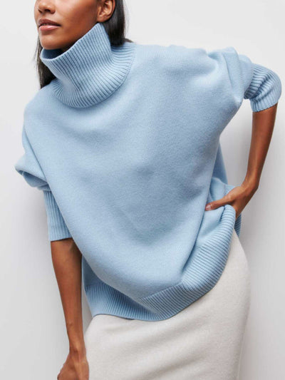 Dames Comfortabele Oversized Coltrui Met Lange Mouwen