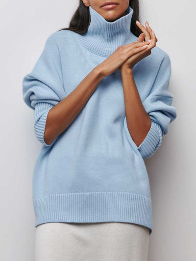Dames Comfortabele Oversized Coltrui Met Lange Mouwen