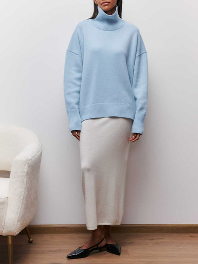 Dames Comfortabele Oversized Coltrui Met Lange Mouwen