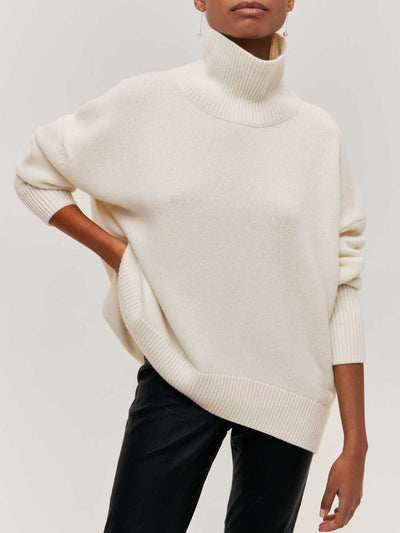 Dames Comfortabele Oversized Coltrui Met Lange Mouwen