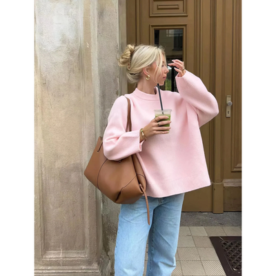 Dames Oversized Modieuze Sweater Met Lange Mouwen