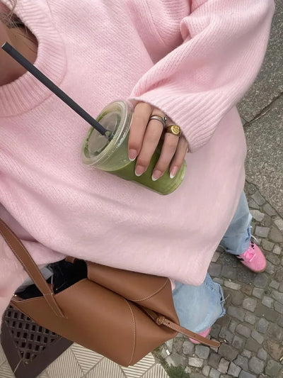 Dames Oversized Modieuze Sweater Met Lange Mouwen