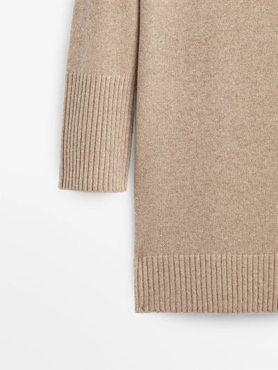 Dames Oversized Truijurk Met Col En Lange Mouwen