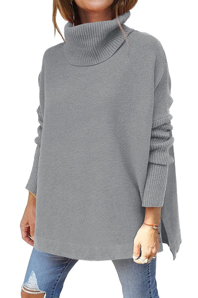 Dames Oversized Wollen Trui Met Col En Lange Mouwen