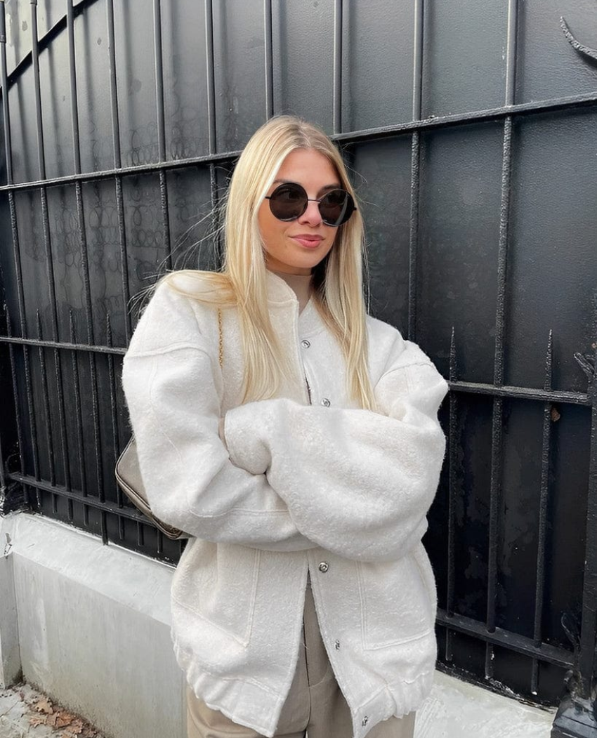 Oversized Wolmix Damesvest
